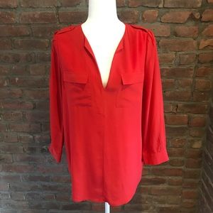 Joie Silk Marlo Blouse - Red